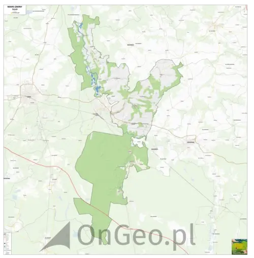 Mapa gminy Żagań